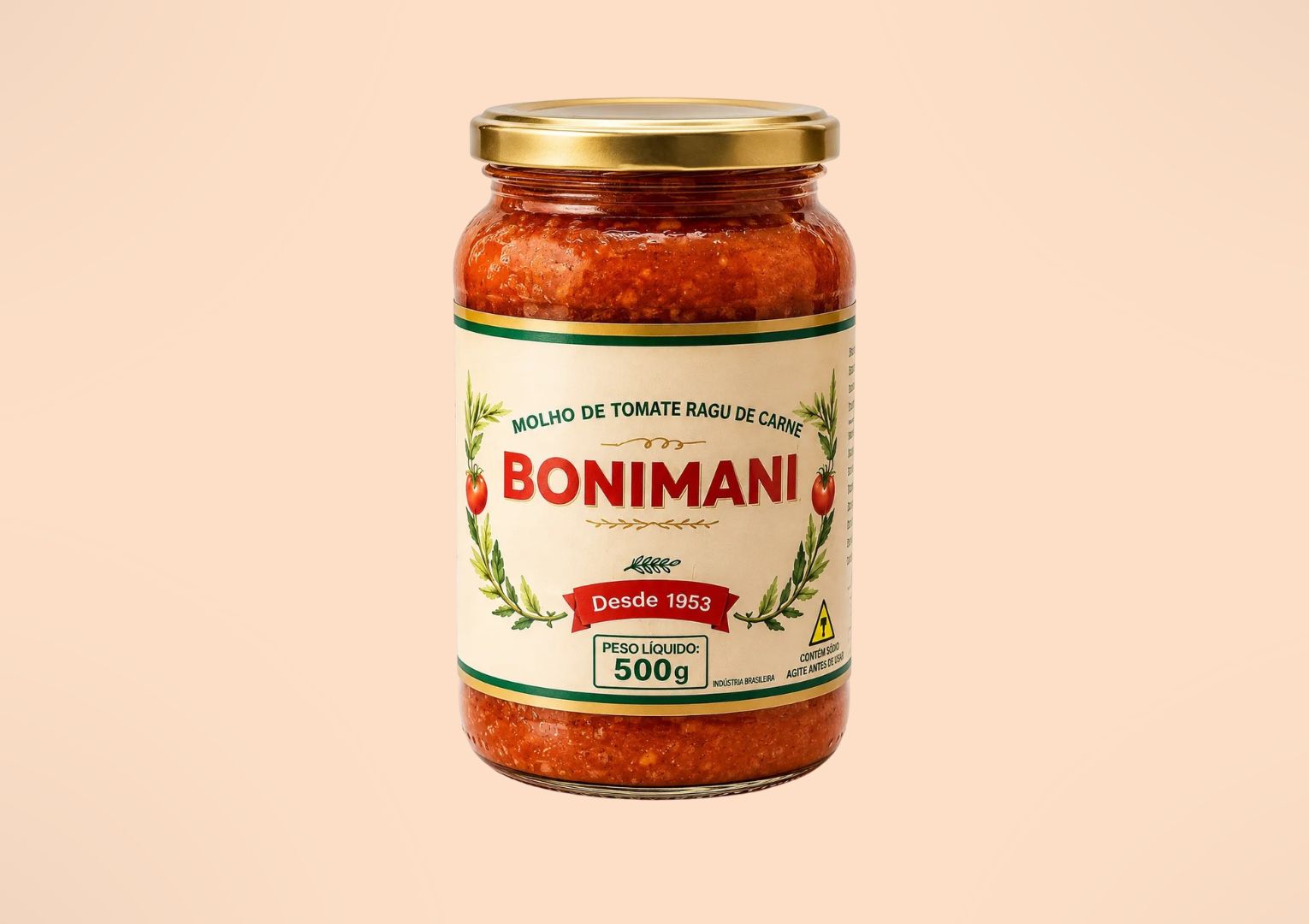 Molho de tomate ragu de carne